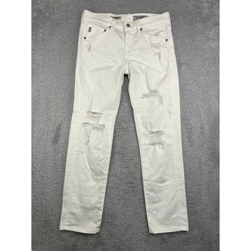Adriano Goldschmied Jeans Womens 30x27 (Tag 25) White The Ex Boyfriend Slim